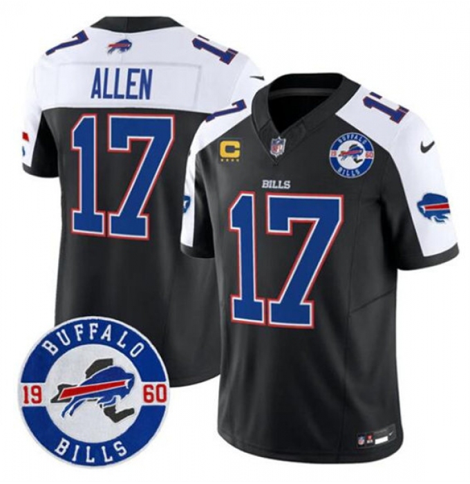 Men's Buffalo Bills #17 Josh Allen Black Alternate F.U.S.E. 4-Star C With Est. 1960 Vapor Untouchable Limited Football Stitched Jersey
