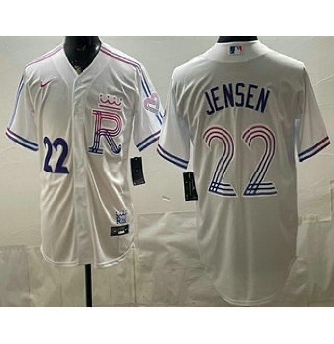 Men's Kansas City Royals #22 Carter Jensen White 2026 City Connect Stadium Jersey