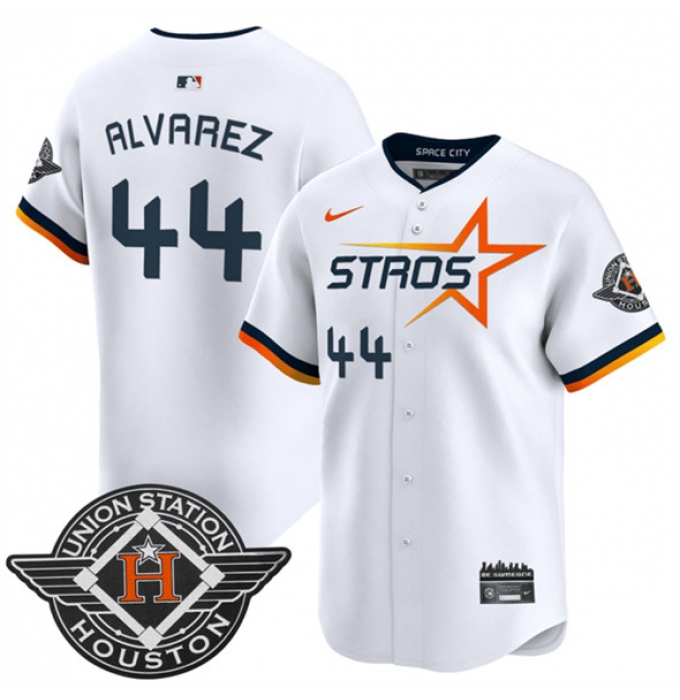 Men's Houston Astros #44 Yordan Alvarez White 2025 City Connect Limited Stitched Baseball Jersey