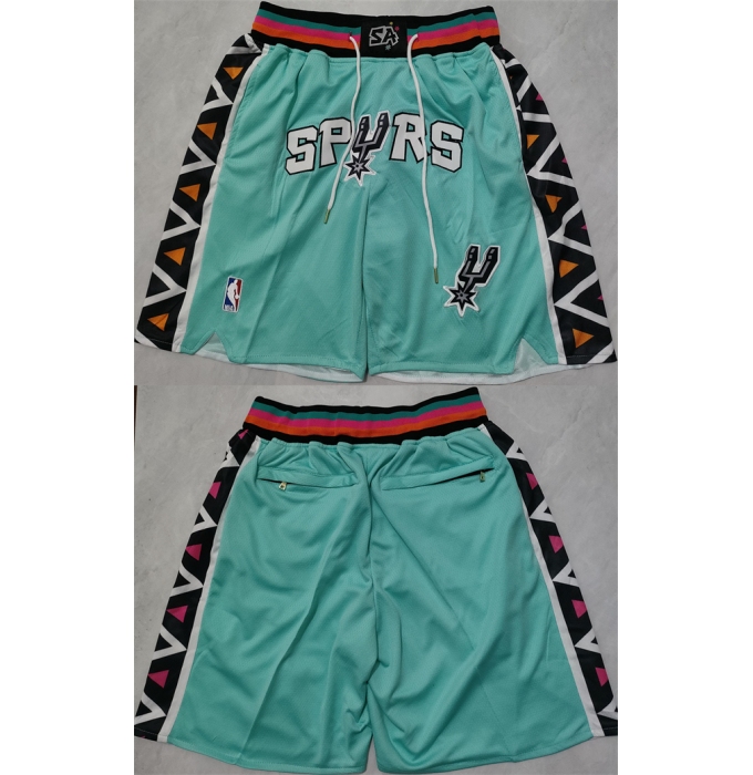 Men's San Antonio Spurs Teal City Edition Shorts (Run Small)