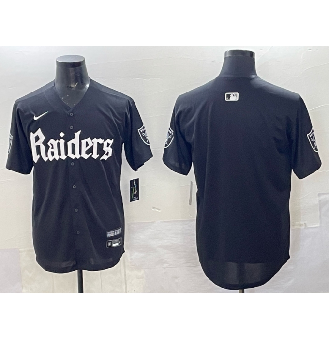 Men's Las Vegas Raiders Blank Black 'Gothic Sin City Shadows Edition' Vapor Limited Stitched Baseball Jersey