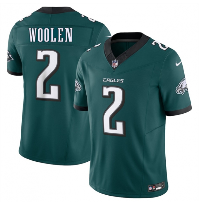 Men's Philadelphia Eagles #2 Tariq Woolen Green 2026 F.U.S.E. Vapor Untouchable Limited Stitched Football Jersey