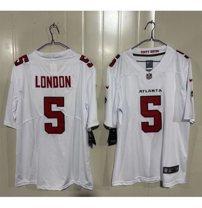 Youth Atlanta Falcons #5 Drake London White 2026 New Vapor Untouchable Limited Stitched Football Jersey