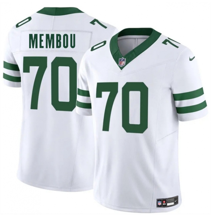 Men's New York Jets #70 Armand Membou White 2025 Draft F.U.S.E. Vapor Untouchable Limited Football Stitched Jersey