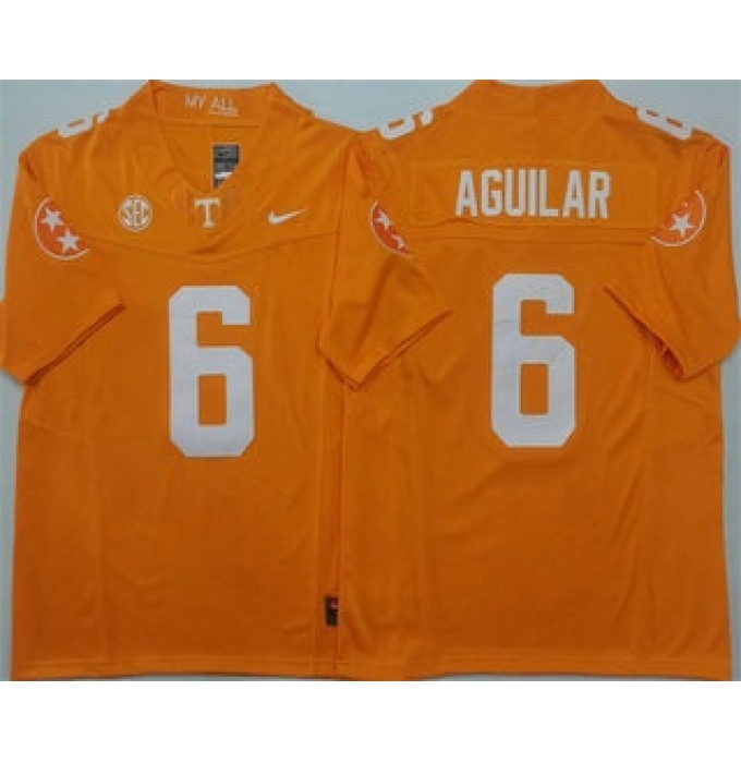 Men's Tennessee Volunteers #6 Joey Aguilar Orange 2024 FUSE College Football Jersey