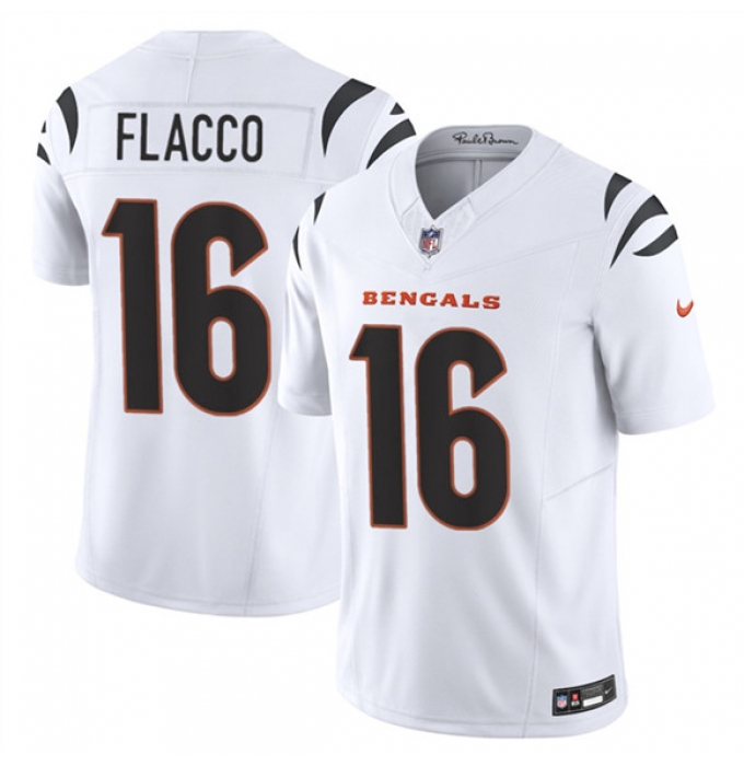 Men's Cincinnati Bengals #16 Joe Flacco White 2025 F.U.S.E. Vapor Untouchable Limited Football Stitched Jersey