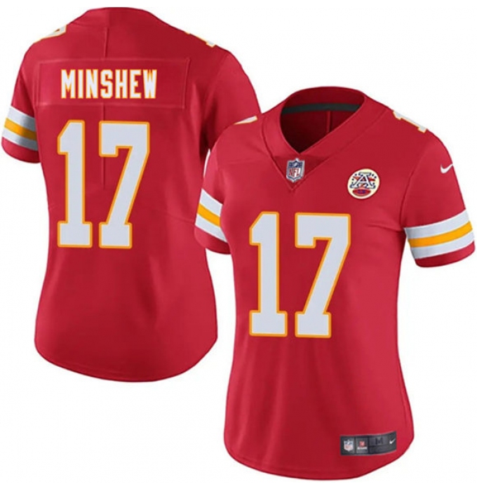 Women's Kansas City Chiefs #17 Gardner Minshew Red 2025 Vapor Untouchable Limited Stitched Jersey(Run Small)