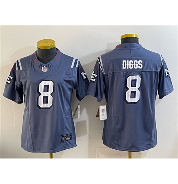 Youth New England Patriots #8 Stefon Diggs Navy 2025 “Rivalries” F.U.S.E Vapor Limited Football Stitched Jersey