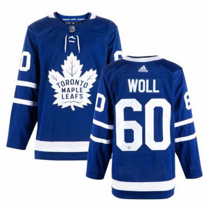 Men's Toronto Maple Leafs #60 Joseph Woll Royal Blue Adidas Stitched NHL Jersey