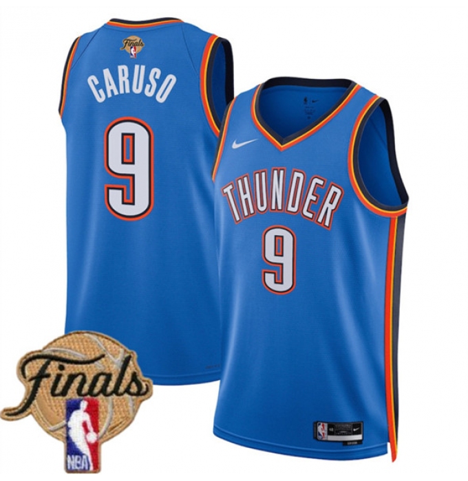Men's Oklahoma City Thunder #9 Alex Caruso Blue 2025 Icon Edition Stitched Basketball Jersey