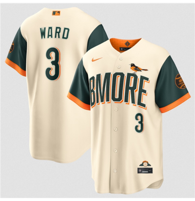Men's Baltimore Orioles #3 Taylor Ward Natural 2026 City Connect Stadium Stitched Baseball Jersey