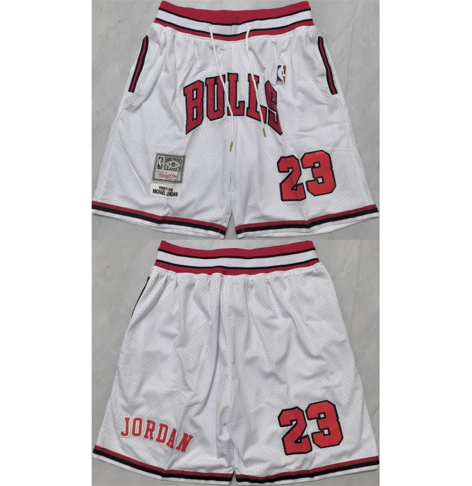 Men's Chicago Bulls #23 Michael Jordan Black Shorts (Run Small)