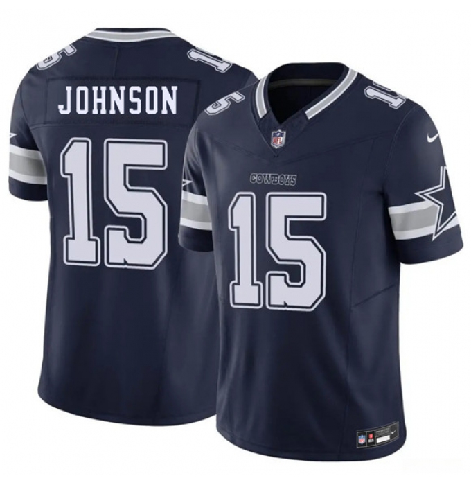 Men's Dallas Cowboys #15 Manuel Johnson Navy 2026 F.U.S.E. Vapor Untouchable Limited Stitched Football Jersey